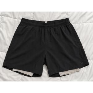 Skora Men’s Medium Black Qwick-Dry Running Shorts with Liner
